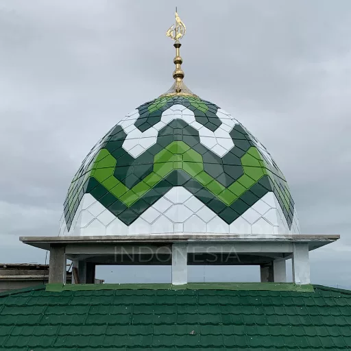Kubah masjid selesai terbentuk di lokasi proyek